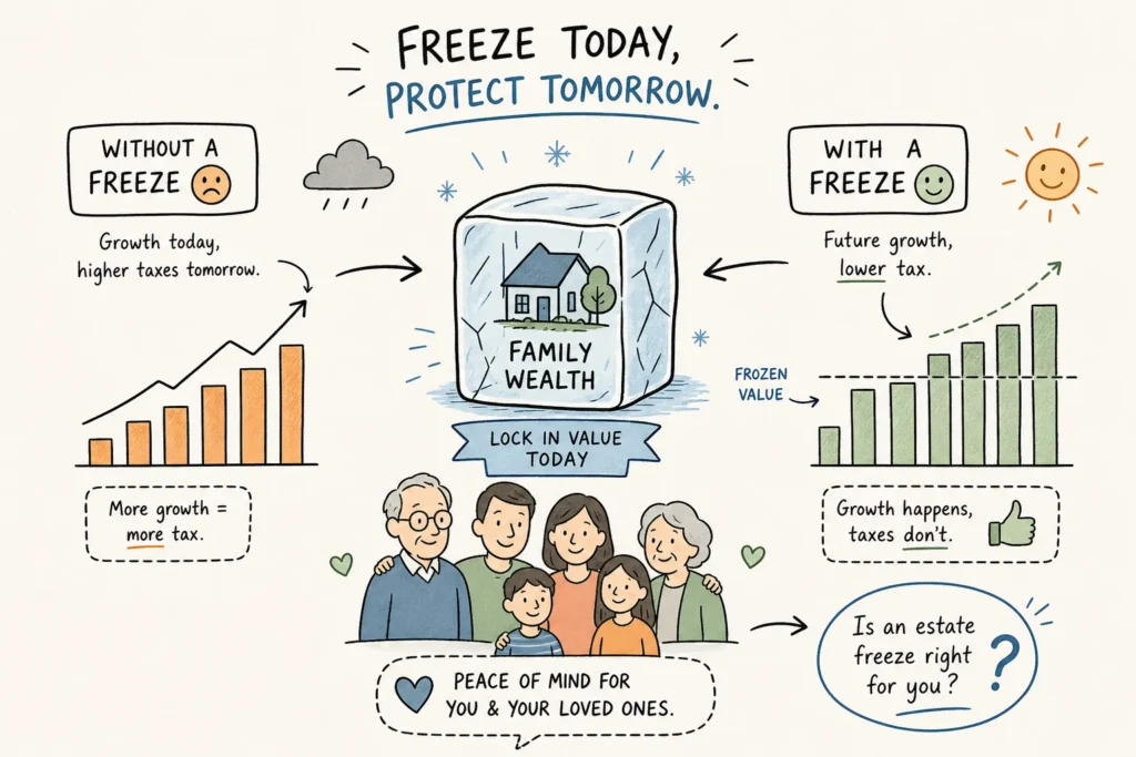 Estate freeze exchanging common shares for fixed-value preferred shares in a Canadian corporation